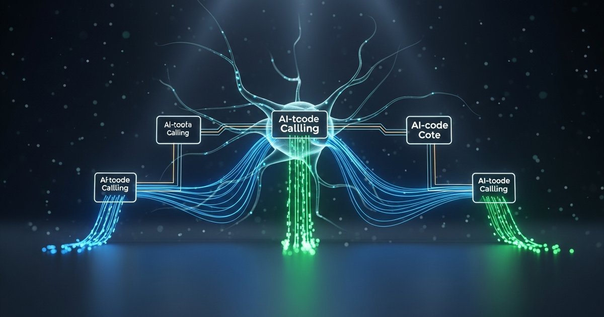 Advanced neural network architecture with semantic pathways glowing in emerald green and cyan