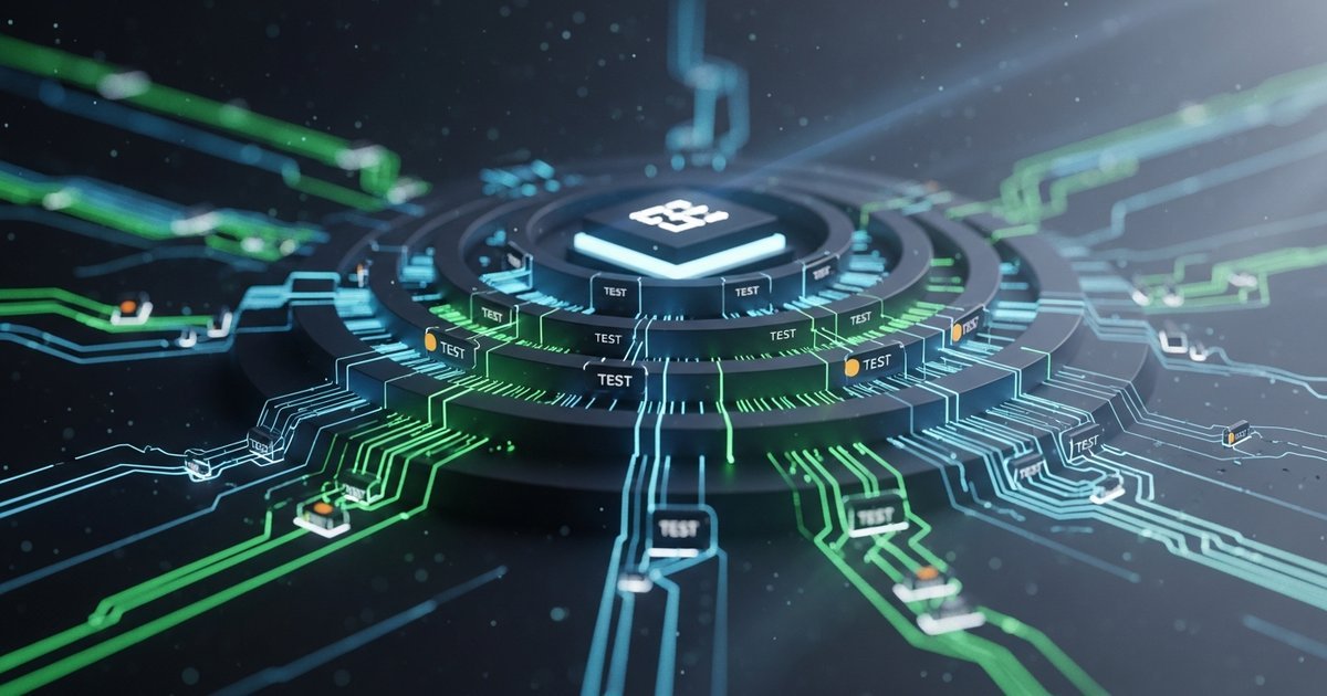 Node.js runtime event loop with asynchronous execution model in modern tech aesthetic