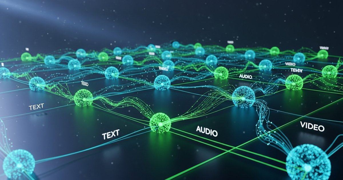 Technology infrastructure and digital architecture with interconnected systems and data flows